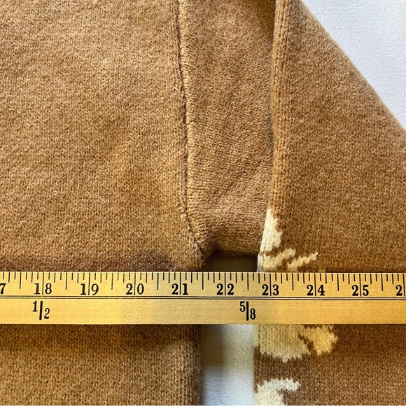 Fab'rik Brown Floral Knit Sweater Women's Size Medium Mock Neck NWT - Picture 7 of 9